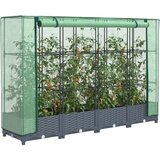 vidaXL Povišena gredica s pokrovom za staklenik 160 x 40 x 123 cm | shoptok.hr