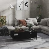 vidaXL Klubska mizica črna 103,5x60x35 cm iverna plošča Cene