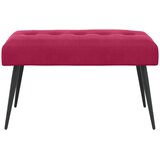  Klupa s gumbastim tkanjem Vinska crvena 80 x 40 x 46 cm Baršun | Eponuda.com