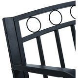  Vrtna klupa 125 cm crna čelična | shoptok.hr
