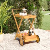 vidaXL Čajni voziček 54x87x90 cm trden akacijev les | Shoptok.si