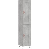 Maison Chic Visoka omara - Komoda - Predalnik betonsko siva 34,5x34x180 cm inženirski les, (21722760) | Shoptok.si