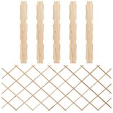  Rešetkaste ograde 5 kom od masivne jelovine 180 x 80 cm Cene