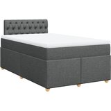 vidaXL Krevet box spring s madracem tamnosivi 120 x 190 cm tkanina | shoptok.hr