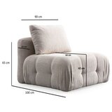 Atelier Del Sofa Fotelja Amaris O1, 90 x 100 x 65 cm, Krem | Eponuda.ba