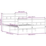 vidaXL Metalni okvir kreveta bez madraca boja hrasta sonome 140x200 cm Cijene