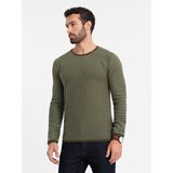 Ombre Knitted men's RELAXED FIT sweater with patterns - navy blue | shoptok.hr