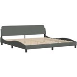 vidaXL Posteljni okvir brez vzmetnice temno siv 200x200 cm blago | Shoptok.si