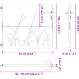 vidaXL Vrtna vrata Crna 105 x 100 cm Čelik s praškastim premazom | shoptok.hr