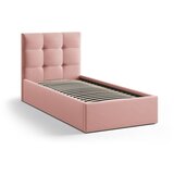 Micadoni Ružičasti tapecirani krevet s prostorom za odlaganje s podnicom 90x200 cm Phaedra – | shoptok.hr