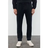 Trendyol Black Oversize/Wide Cut Hooded Letter Embroidered Tracksuit Set