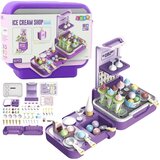 Lean Toys Kovček s sladoledom Mobilna trgovina s sladoledom Kuhinja 3 v 1 62 kosov Cene