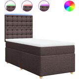 Maison Chic Box spring postelja - Vzmetna postelja z vzmetnico temno rjava 100x200 cm blago SL10330, (21902047) | Shoptok.si