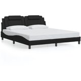  Okvir kreveta Viana s LED-om bez madraca crni 180 x 200 cm | shoptok.hr
