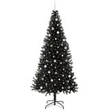 vidaXL Božično drevo med 300 LED z stojalom Črna 240 cm PVC | Shoptok.si