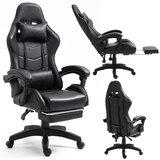 Gaming stolica sa osloncem za noge LE TOY - crna Cene