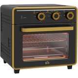 HOMCOM Mini pečica, jeklo in plastika, 36 D x 37,7 Š x 34,5 V cm, črna in zlata, (5000242663) | Shoptok.si