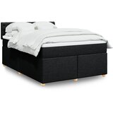  Krevet s oprugama i madracem crni 160x200 cm od tkanine | shoptok.hr
