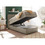 MID.YOU POSTELJA BOXSPRING 120 cm x 200 cm , tekstil peščene barve | Shoptok.si