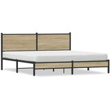 Metalni okvir kreveta bez madraca boja hrasta sonome 180x200 cm | shoptok.hr