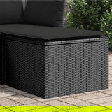Maison Chic Vrtni stolček - Vrtni stoli z blazino črn 55x55x37 cm poli ratan JS814, (21878386) | Shoptok.si