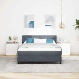  s opruga kutije Tamno siva 160 x 200 cm Baršun | shoptok.hr