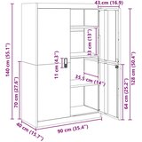 Ormarić Omarica za shranjevanje 2 pcs Roza 90 x 40 x 140 cm Jeklo, (5000152846) | Shoptok.si