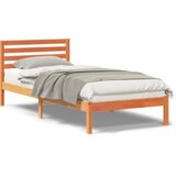  Konstrukcija postelje z vzglavjem Voskast rjav 100 x 210 cm, (5000126125) | Shoptok.si