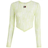 Tommy Jeans Majice z dolgimi rokavi CAMISETA DE MALLA PSICODELICO MUJER DW0DW15302 Zelena