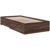  Okvir za krevet s uzglavljem smeđa boja hrasta 100x200cm drveni | shoptok.hr