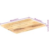 Stolna ploča od masivnog drva manga 25 - 27 mm 80 x 70 cm | shoptok.hr
