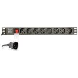  EG-PDU-014-C14 Gembird C14 Produzni kabl sa zastitom 8 uticnica 10A, PDU 1U 3M Cene