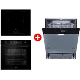Midea Indukciona ploča MC-IF7455J1CC-A + Ugradna Rerna MBON5M90E6-BK + Ugradna Mašina za pranje sudova MID60S130 60cm 14 kompleta | Eponuda.com