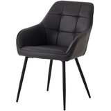 Unique Furniture Temno sivi jedilni stoli iz umetnega usnja z nasloni za roke v kompletu 2 ks Nolan Square – | Shoptok.si