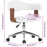 vidaXL Vrtljivi jedilni stoli 4 kosi beli ukrivljen les in um. usnje | Shoptok.si