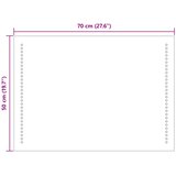  LED kupaonsko ogledalo *Transparent*an 70 x 50 cm Pravokutni | Eponuda.com