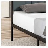 Hanah home Francuski ležaj Lotus, 160x88x200 cm, Antracit | Eponuda.ba