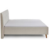 Meise Möbel Bež oblazinjena zakonska postelja s prostorom za shranjevanje z letvenim dnom 180x200 cm Madea – | Shoptok.si