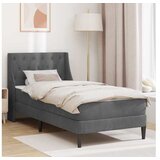 vidaXL Okvir kreveta s madracem Tamnosiva 90 x 190 cm Baršun - Tamno siva 90 x 190 cm | shoptok.hr