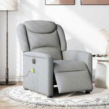 Maison Chic Električni masažni naslanjač - Relax naslanjač svetlo sivo blago, (22134236) | Shoptok.si