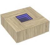  Stolić s beskonačnim LED svjetlima boja hrasta 100x100x40 cm | shoptok.hr