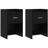 vidaXL Posteljne mize 2 pcs Črni hrast 40 x 30 x 60 cm Inženirski les, (5000247479) | Shoptok.si