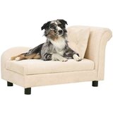 vidaXL Sofa za pse s jastukom krem 83 x 44 x 44 cm plišana | shoptok.hr
