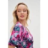 Marisse Patterned Fuchsia Dress With A Neckline | Eponuda.ba
