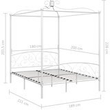  Okvir za krevet s nadstrešnicom bijeli metalni 180 x 200 cm | Eponuda.ba