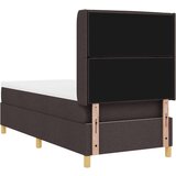 Box Postelja z vzmetnico in LED temno rjava 90x200 cm tkanina, (22050244) | Shoptok.si