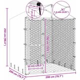  kavez za pse s krovom srebrni 2x2x2,5 m pocinčani čelik | Eponuda.ba