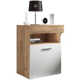 MID.YOU nočna Omarica Slepal M, Barva Hrasta, Bela | Shoptok.si