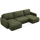 Makamii Zelena sklopiva/s prostorom za odlaganje kutna garnitura od šenila (u obliku slova "U") Lilo – | shoptok.hr