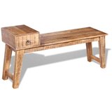 vidaXL Klop s predalom masiven mangov les 120x36x60 cm Cene